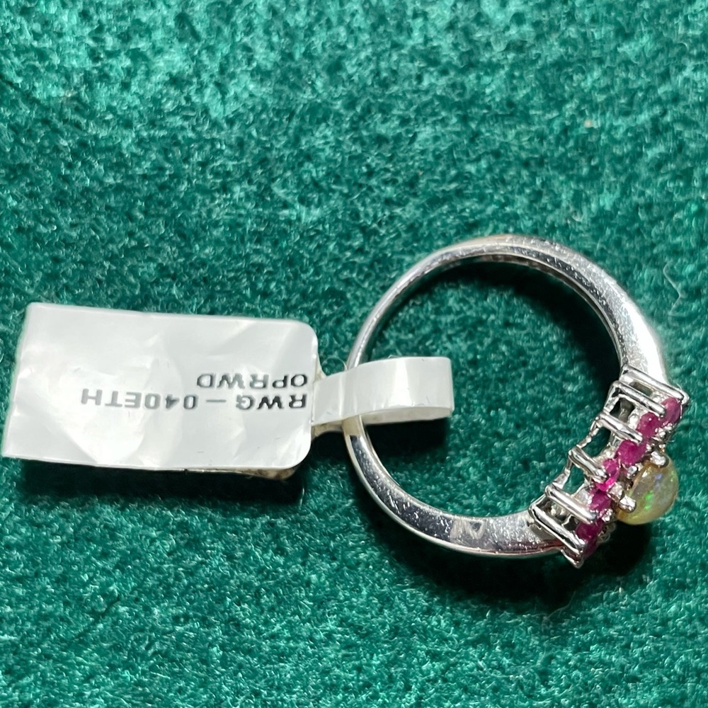Real handcrafted gemstone ring Rthop ruby and wd. Handmade - Picture 12 of 13